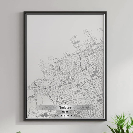 ROAD MAP OF TADOTSU, JAPAN BY MAPBAKES