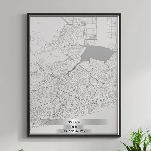 ROAD MAP OF TAHARA, JAPAN BY MAPBAKES