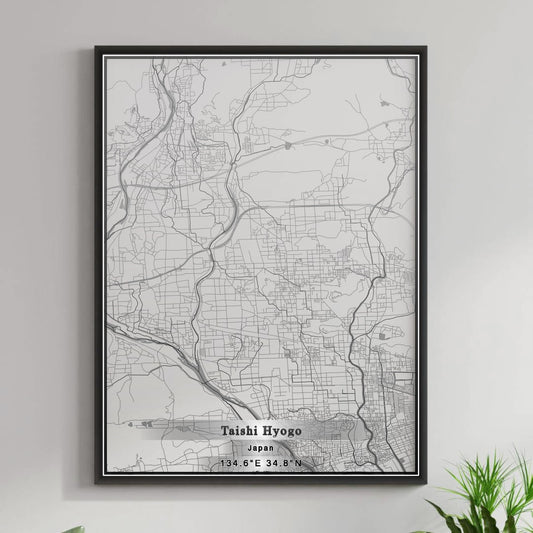 ROAD MAP OF TAISHI HYOGO, JAPAN BY MAPBAKES