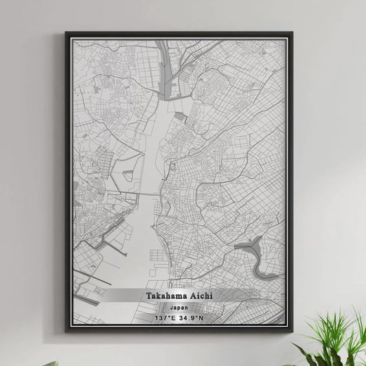 ROAD MAP OF TAKAHAMA AICHI, JAPAN BY MAPBAKES