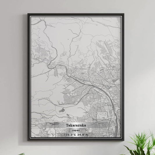 ROAD MAP OF TAKARAZUKA, JAPAN BY MAPBAKES