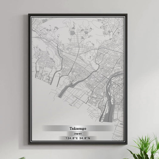 ROAD MAP OF TAKASAGO, JAPAN BY MAPBAKES