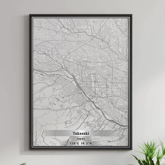 ROAD MAP OF TAKASAKI, JAPAN BY MAPBAKES