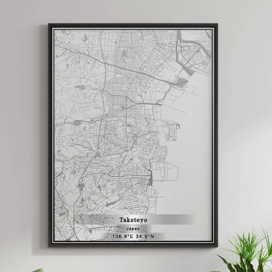 ROAD MAP OF TAKETOYO, JAPAN BY MAPBAKES