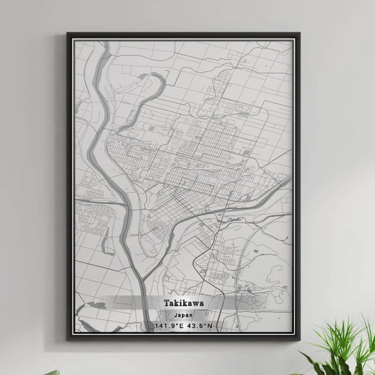 ROAD MAP OF TAKIKAWA, JAPAN BY MAPBAKES
