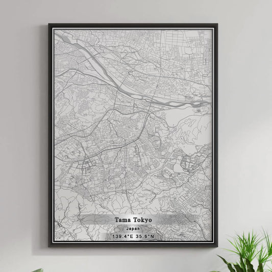 ROAD MAP OF TAMA TOKYO, JAPAN BY MAPBAKES