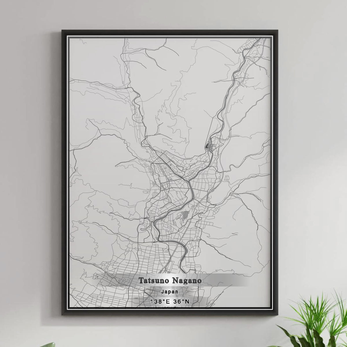 ROAD MAP OF TATSUNO NAGANO, JAPAN BY MAPBAKES