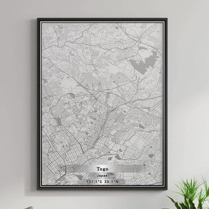 ROAD MAP OF TOGO, JAPAN BY MAPBAKES