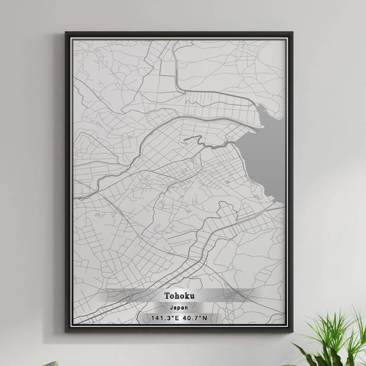 ROAD MAP OF TOHOKU, JAPAN BY MAPBAKES