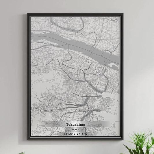 ROAD MAP OF TOKUSHIMA, JAPAN BY MAPBAKES