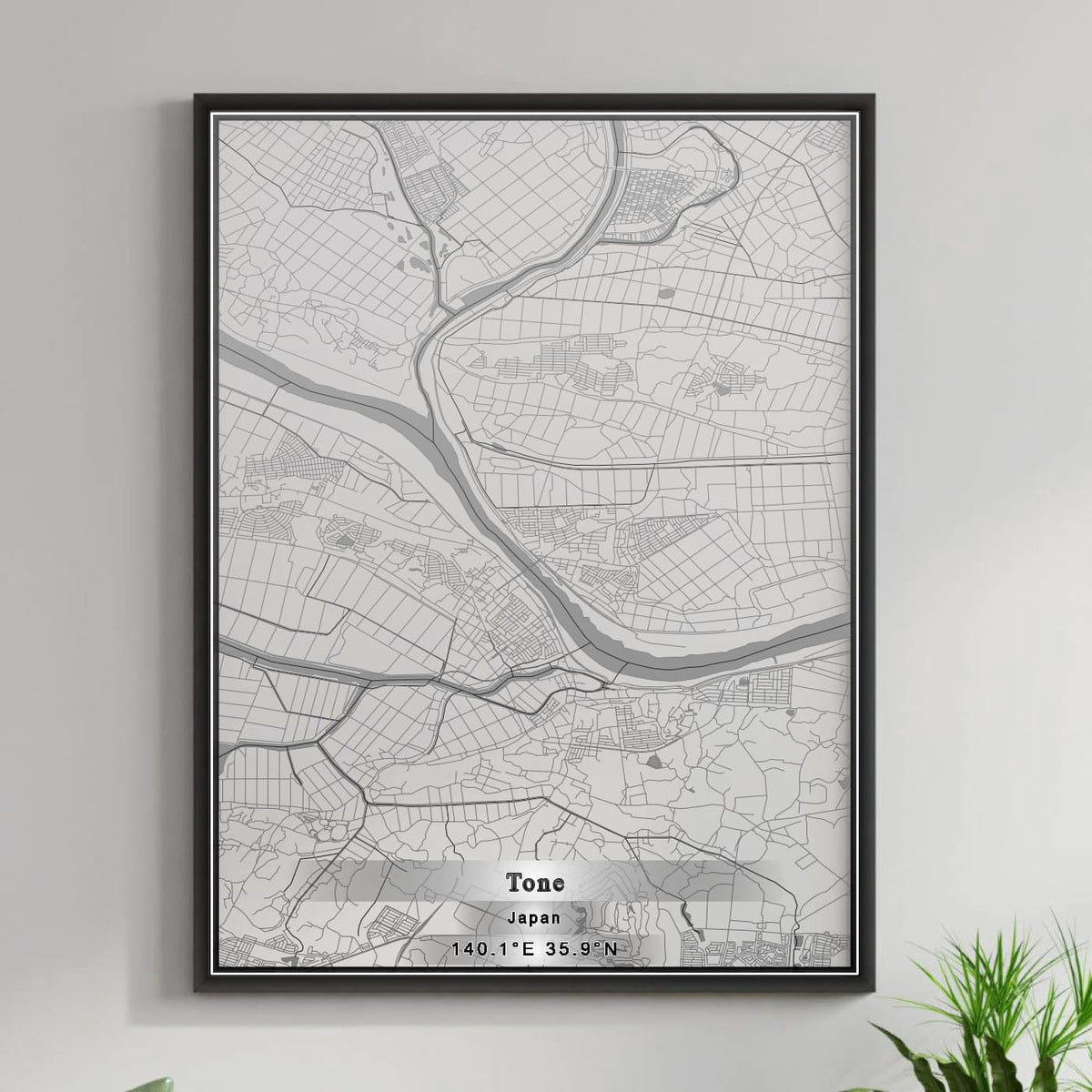 ROAD MAP OF TONE, JAPAN BY MAPBAKES