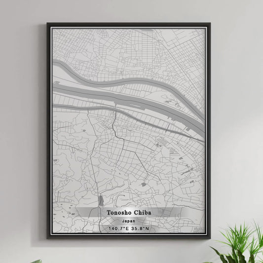 ROAD MAP OF TONOSHO CHIBA, JAPAN BY MAPBAKES