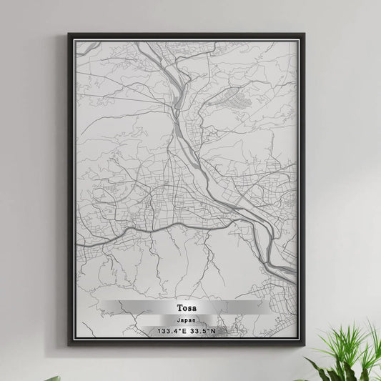 ROAD MAP OF TOSA, JAPAN BY MAPBAKES
