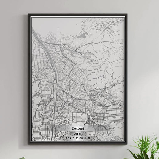 ROAD MAP OF TOTTORI, JAPAN BY MAPBAKES