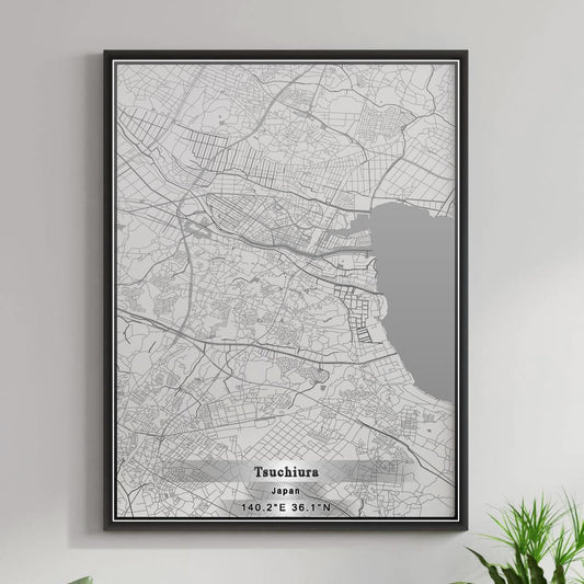 ROAD MAP OF TSUCHIURA, JAPAN BY MAPBAKES