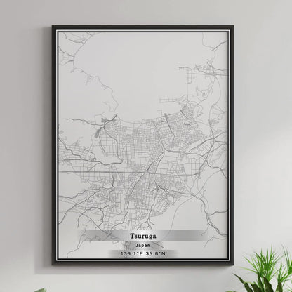ROAD MAP OF TSURUGA, JAPAN BY MAPBAKES