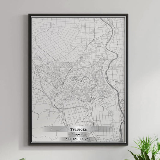 ROAD MAP OF TSURUOKA, JAPAN BY MAPBAKES