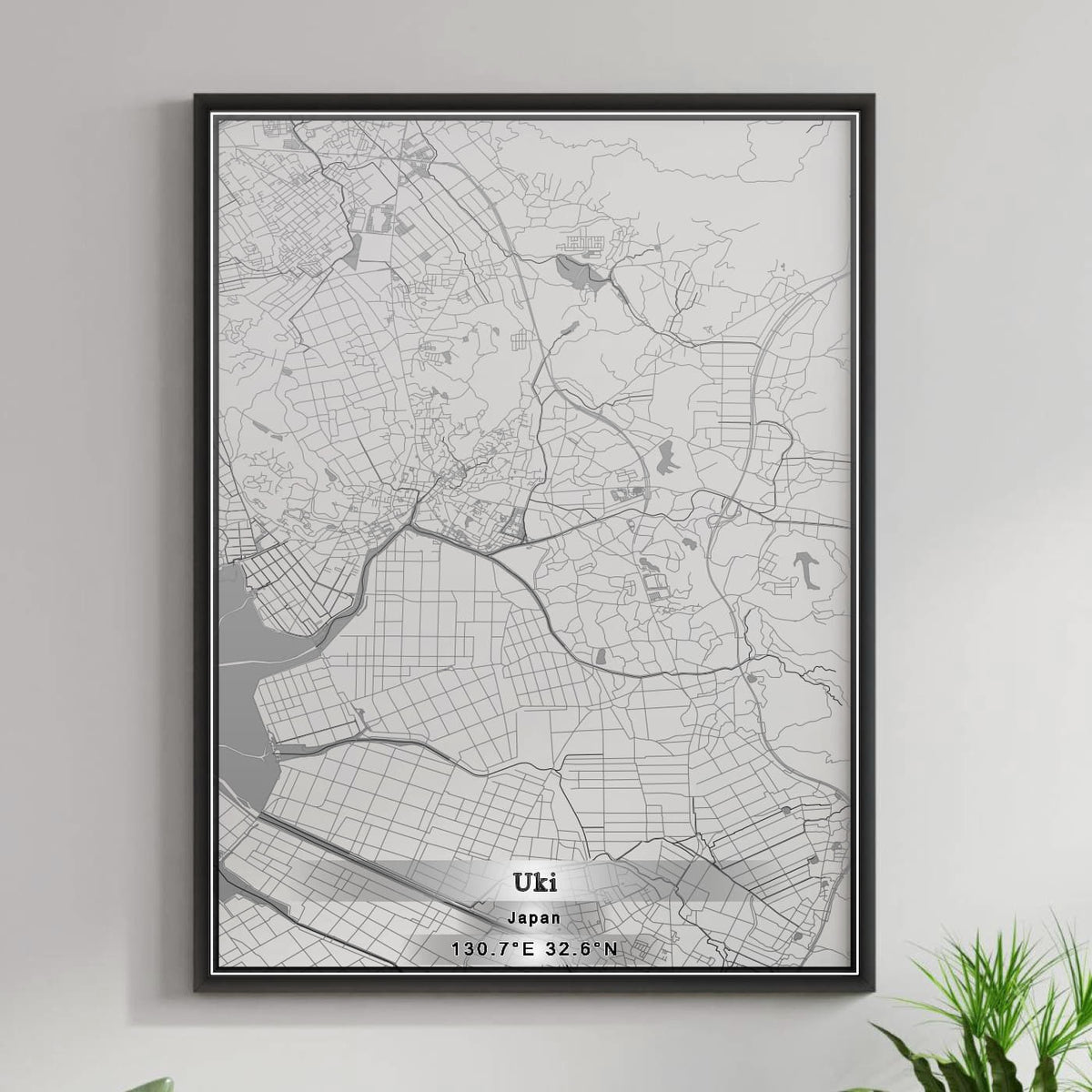 ROAD MAP OF UKI, JAPAN BY MAPBAKES