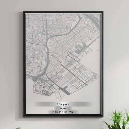 ROAD MAP OF URAYASU, JAPAN BY MAPBAKES