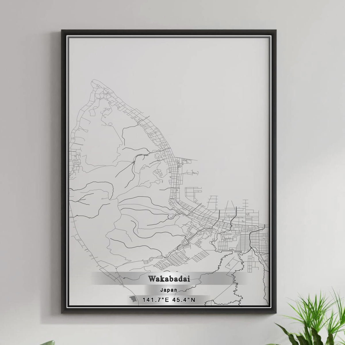 ROAD MAP OF WAKABADAI, JAPAN BY MAPBAKES