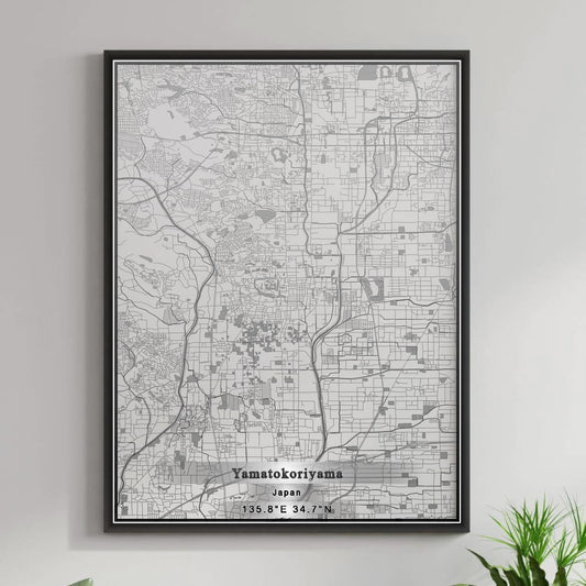 ROAD MAP OF YAMATOKORIYAMA, JAPAN BY MAPBAKES
