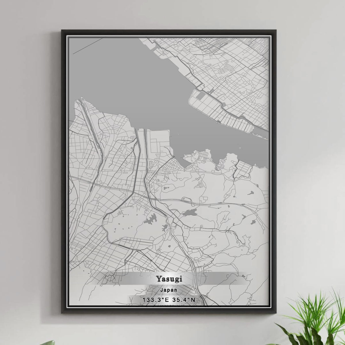 ROAD MAP OF YASUGI, JAPAN BY MAPBAKES