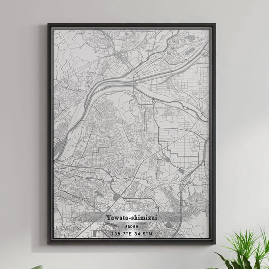 ROAD MAP OF YAWATA SHIMIZUI, JAPAN BY MAPBAKES