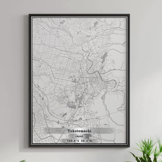 ROAD MAP OF YOKOTEMACHI, JAPAN BY MAPBAKES
