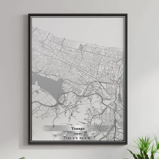 ROAD MAP OF YONAGO, JAPAN BY MAPBAKES