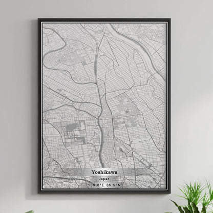 ROAD MAP OF YOSHIKAWA, JAPAN BY MAPBAKES