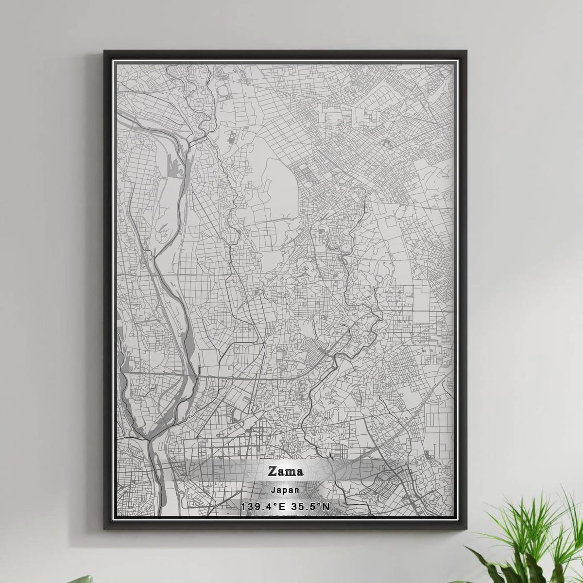 ROAD MAP OF ZAMA, JAPAN BY MAPBAKES