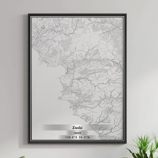 ROAD MAP OF ZUSHI, JAPAN BY MAPBAKES