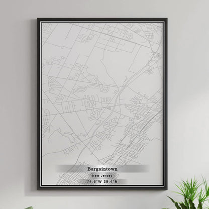 ROAD MAP OF BARGAINTOWN, NEW JERSEY BY MAPBAKES