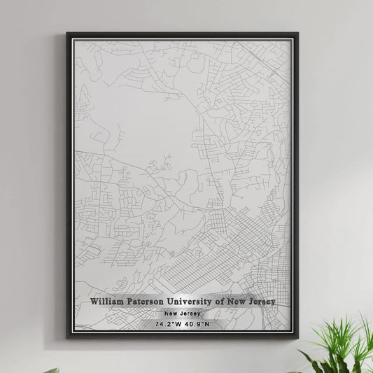 ROAD MAP OF WILLIAM PATERSON UNIVERSITY OF NEW JERSEY, NEW JERSEY BY MAPBAKES