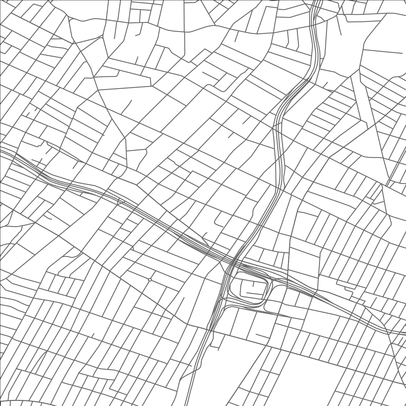 ROAD MAP OF EAST ORANGE, NEW JERSEY BY MAPBAKES