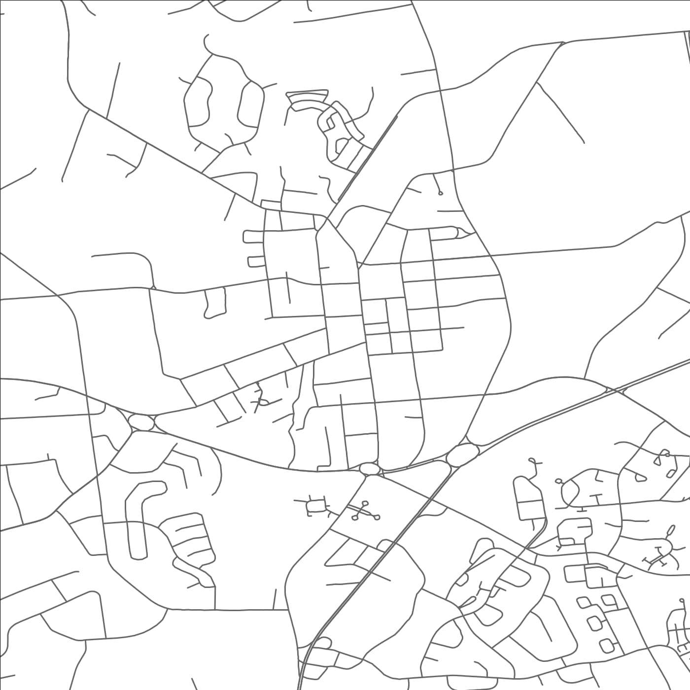 ROAD MAP OF FLEMINGTON, NEW JERSEY BY MAPBAKES