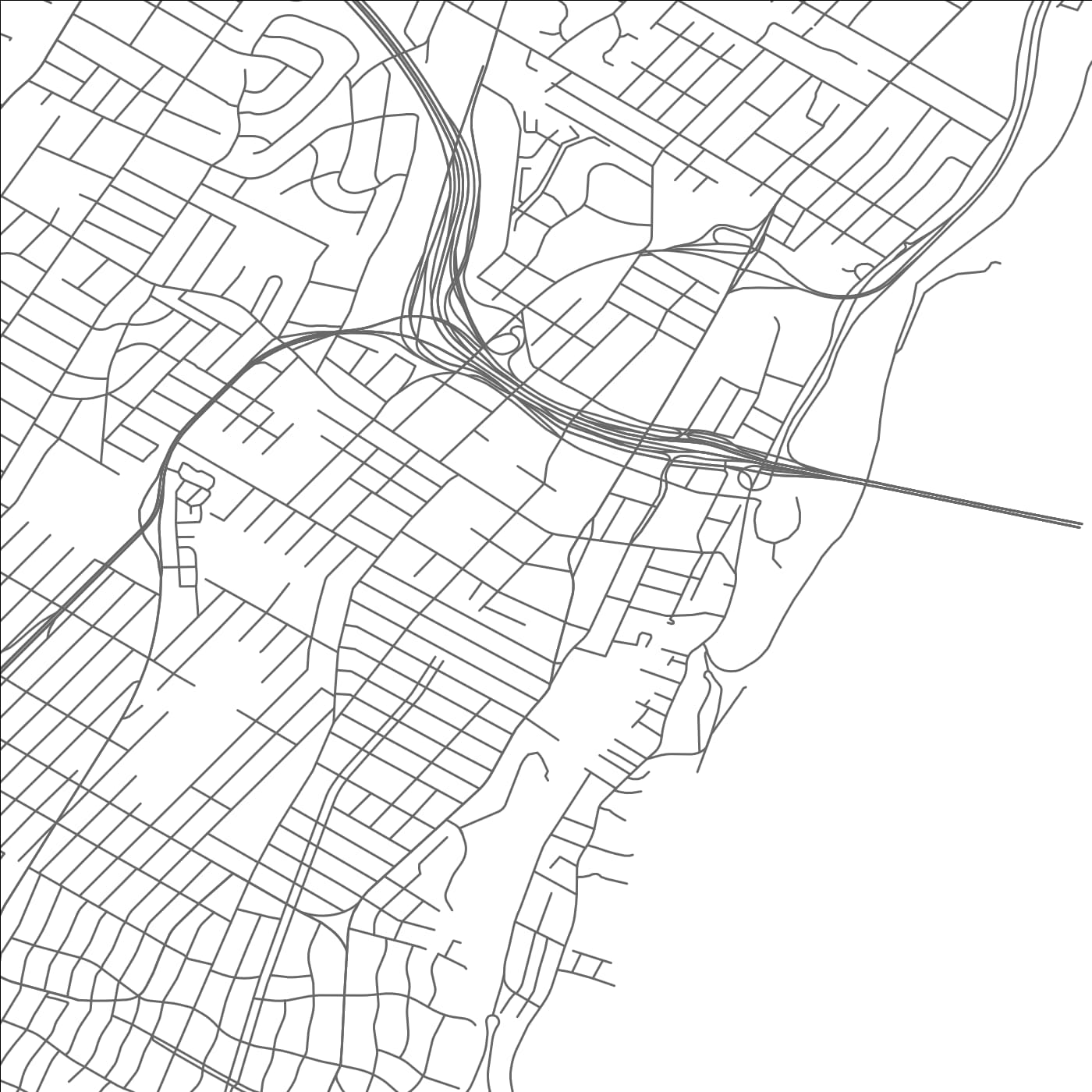 ROAD MAP OF FORT LEE, NEW JERSEY BY MAPBAKES