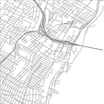 ROAD MAP OF FORT LEE, NEW JERSEY BY MAPBAKES