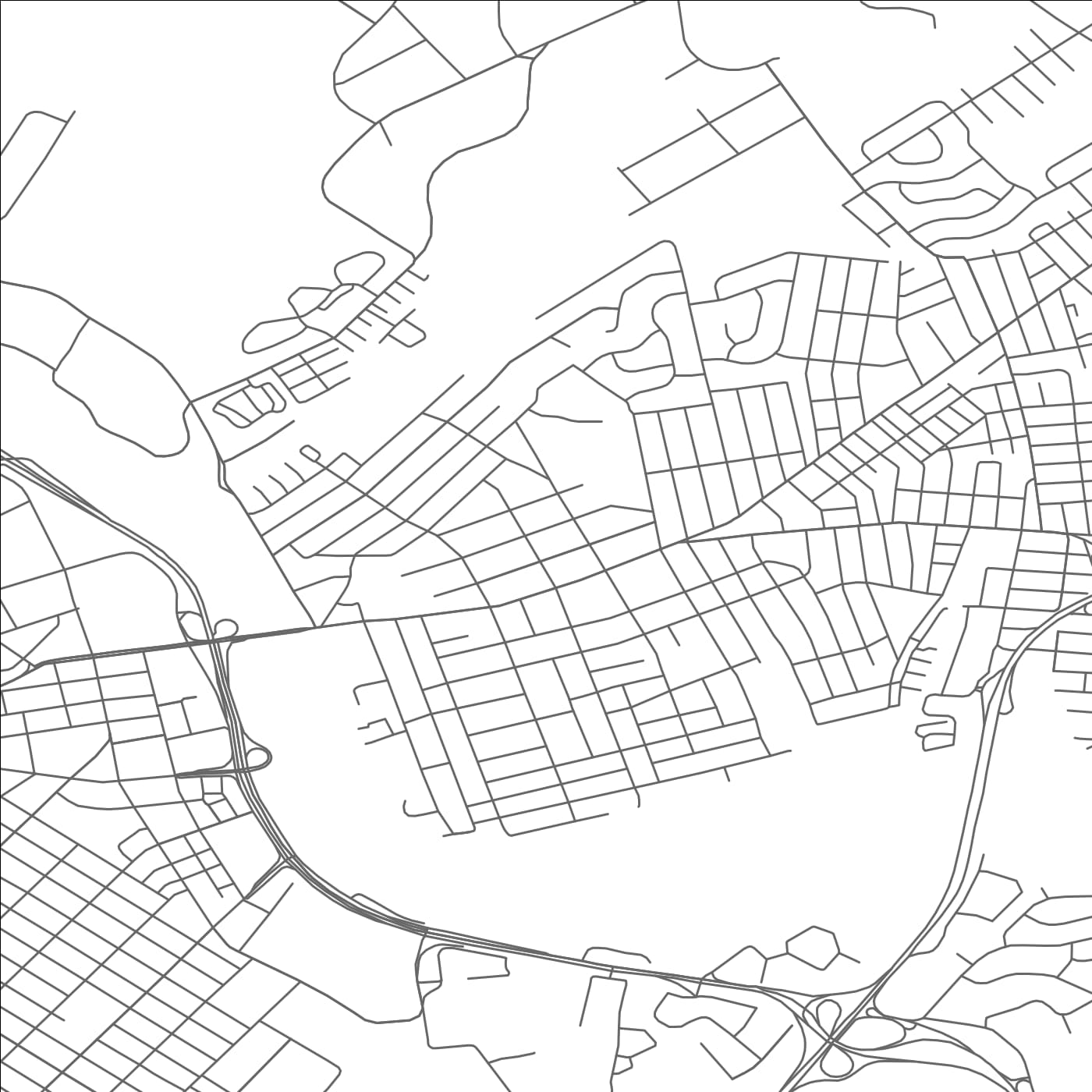 ROAD MAP OF HIGHLAND PARK, NEW JERSEY BY MAPBAKES