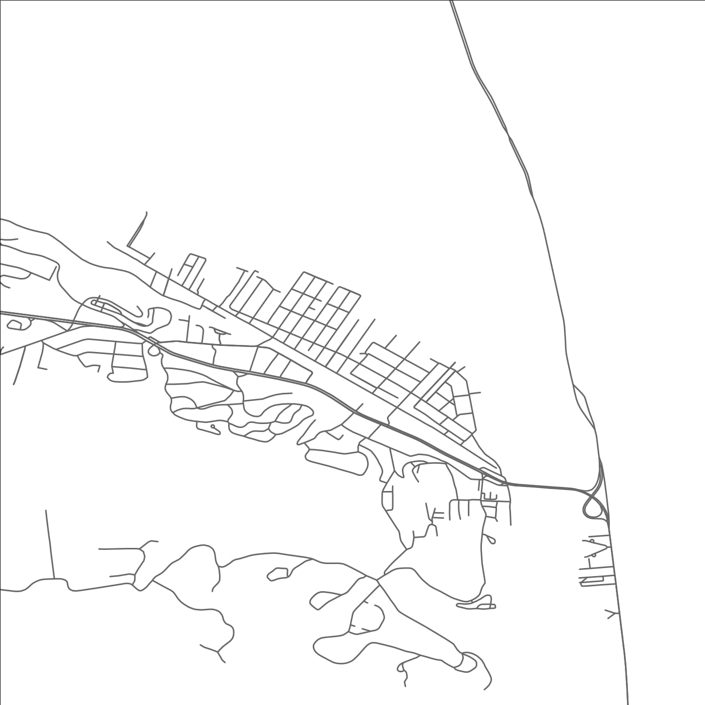 ROAD MAP OF HIGHLANDS, NEW JERSEY BY MAPBAKES