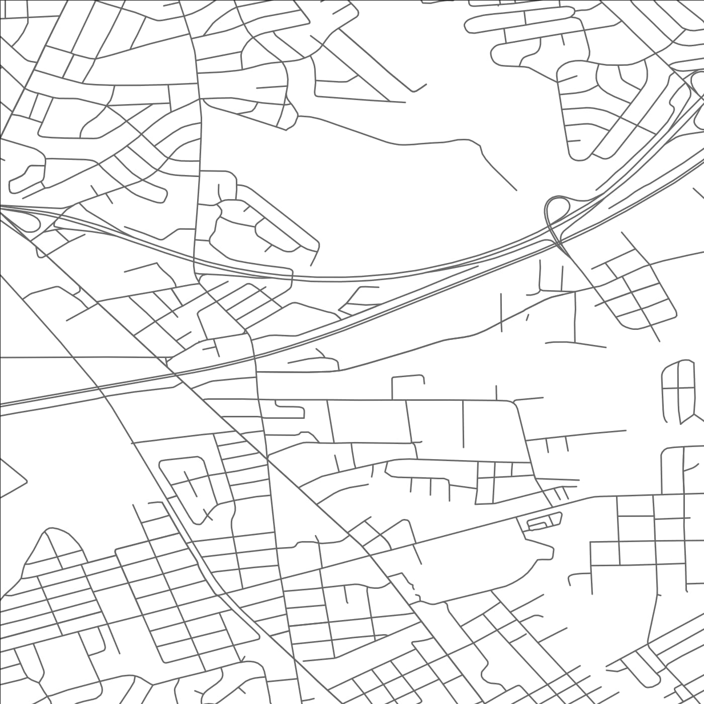 ROAD MAP OF LAWNSIDE, NEW JERSEY BY MAPBAKES