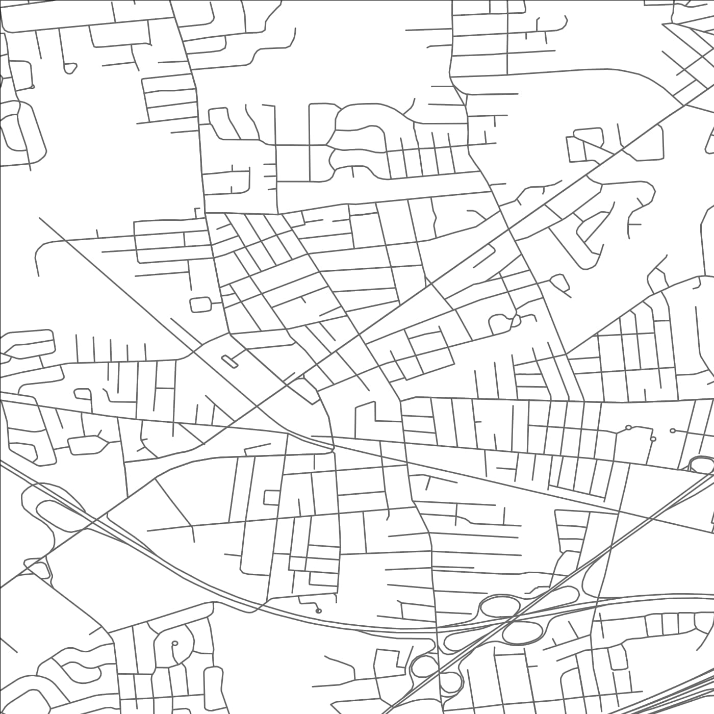 ROAD MAP OF METUCHEN, NEW JERSEY BY MAPBAKES