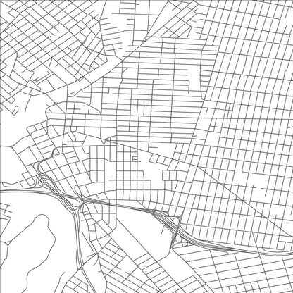 ROAD MAP OF PATERSON, NEW JERSEY BY MAPBAKES