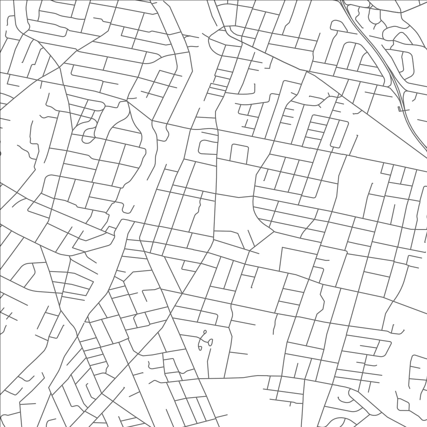 ROAD MAP OF RIDGEWOOD, NEW JERSEY BY MAPBAKES