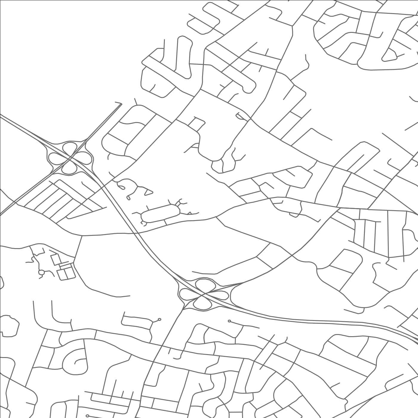 ROAD MAP OF ROSELAND, NEW JERSEY BY MAPBAKES