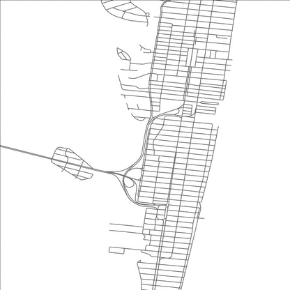 ROAD MAP OF SEASIDE HEIGHTS, NEW JERSEY BY MAPBAKES