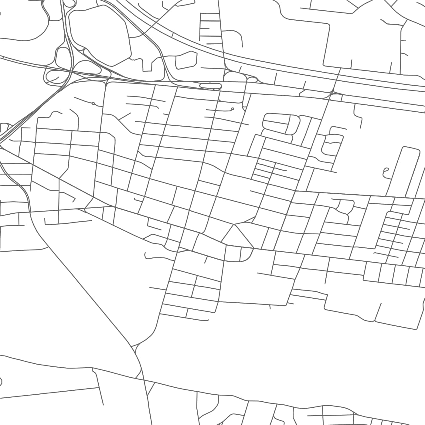 ROAD MAP OF SOMERVILLE, NEW JERSEY BY MAPBAKES