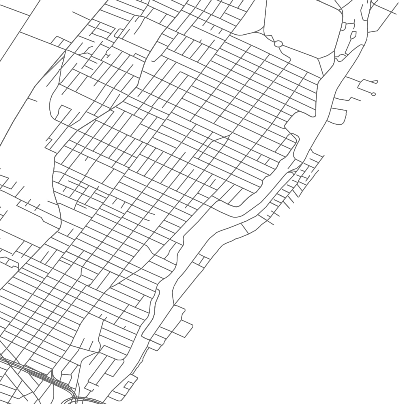 ROAD MAP OF WEST NEW YORK, NEW JERSEY BY MAPBAKES