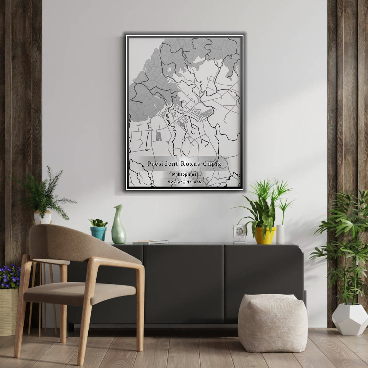 ROAD MAP OF PRESIDENT ROXAS CAPIZ, PHILIPPINES BY MAPBAKES