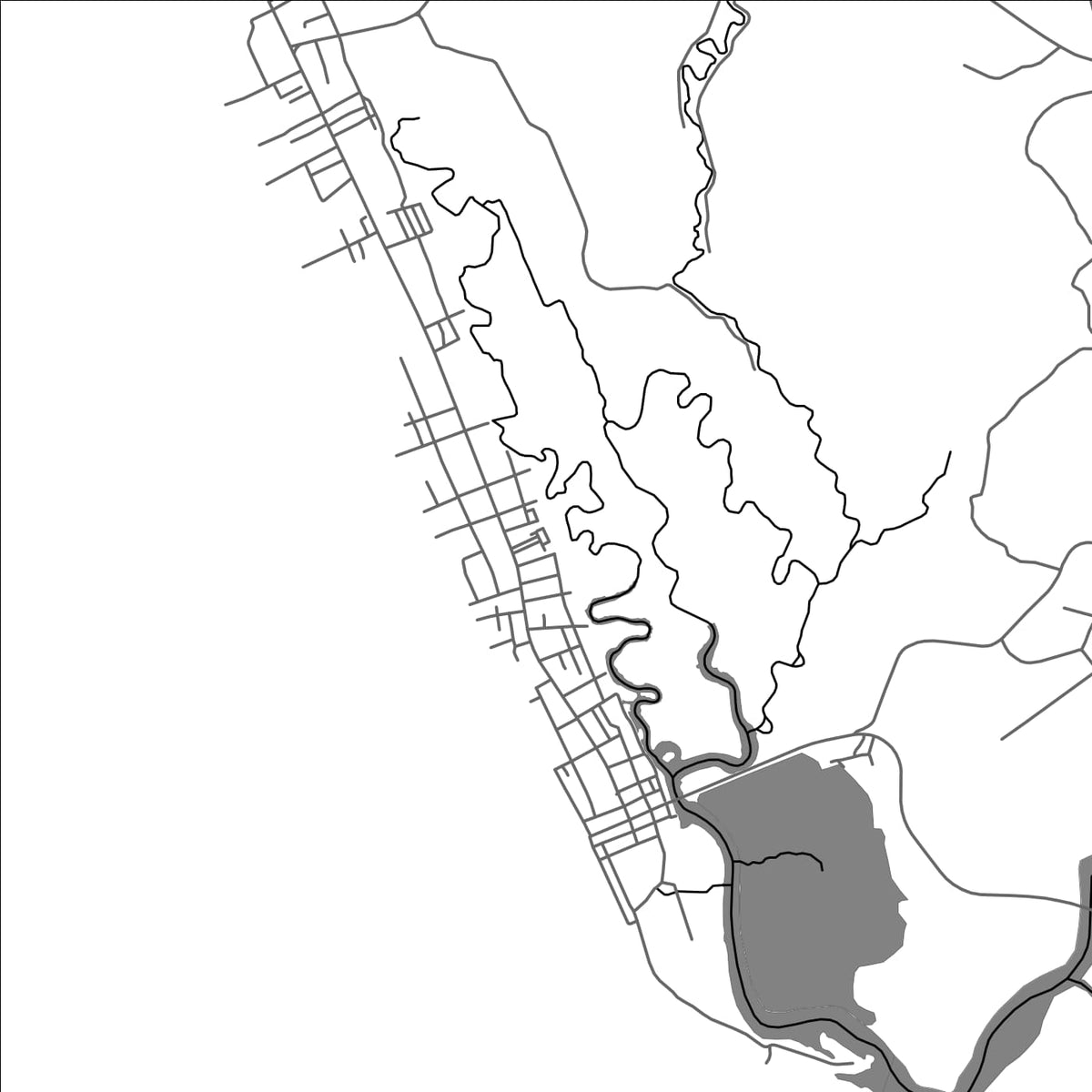 ROAD MAP OF SANTA CRUZ OCCIDENTAL MINDORO, PHILIPPINES BY MAPBAKES